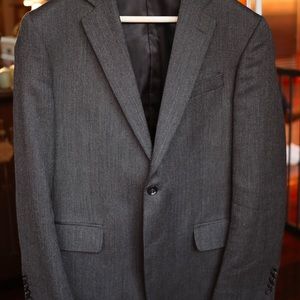 Stafford Charcoal Marino Wool Twill Blazer - 40R